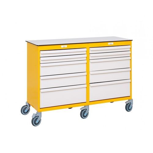 Krankenhausschrank - 1007.12W01 - VILLARD MÉDICAL - mit Schublade / auf Rollen