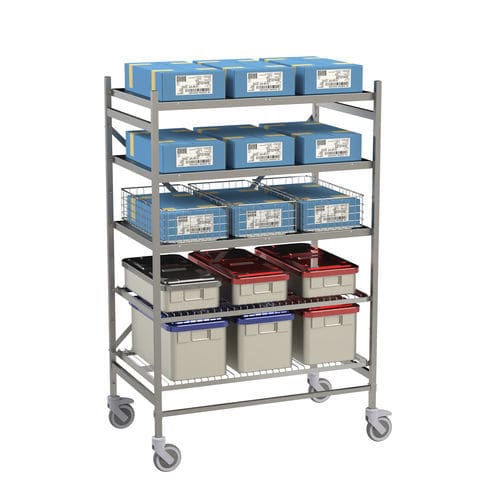 Modulares Regal - 830.30 - VILLARD MÉDICAL - für Körbe / für Container / mobil