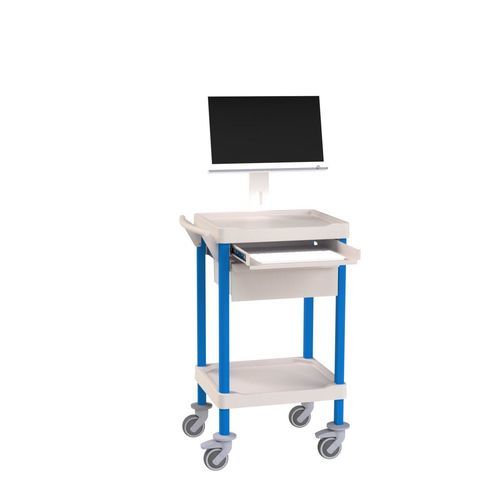 Computerwagen für Panel PC - Eolis® COMPACT - VILLARD MÉDICAL - Point-of-Care / mit Schublade / höhenverstellbar