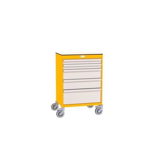 Laborarbeitsfläche - Eolis® - VILLARD MÉDICAL - mit Schublade / auf Rollen / Edelstahl