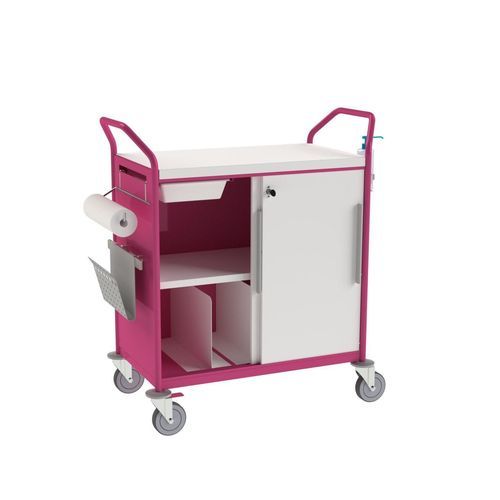 Medizinischer Wagen - 408.36 - VILLARD MÉDICAL - Wäsche / Edelstahl / Aluminium