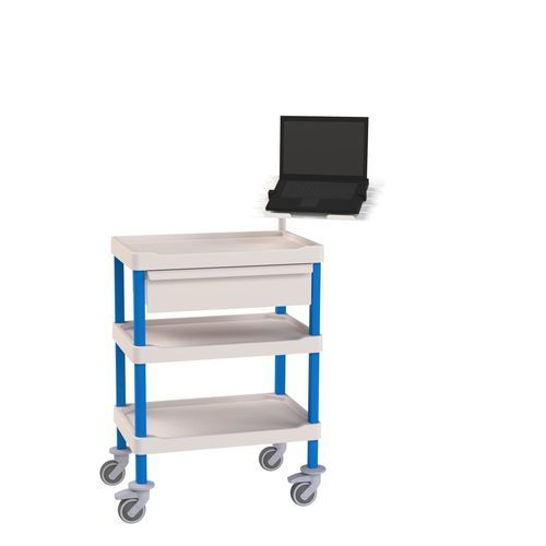 Computerwagen mit Schublade - Eolis® - VILLARD MÉDICAL - gesichert / Zubehör / modular