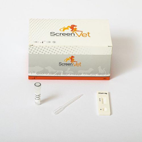 Schnelltest für Veterinärmedizin - SCV-1057-10 - SCREEN ITALIA - für Katzen / Coronavirus bei Katzen / immunochromatographisch