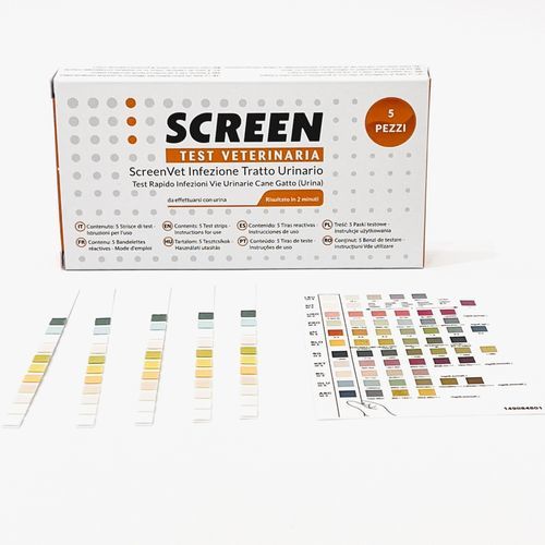 Harnwegsinformationen-Schnelltest - 984705816 - SCREEN ITALIA - für Veterinärmedizin / immunochromatographisch / Streifen