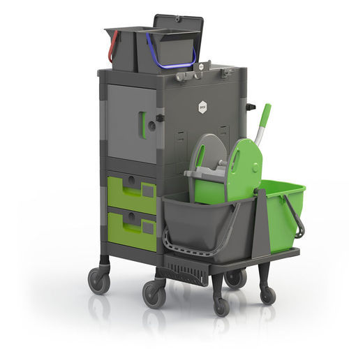 Medizinischer Wagen - BRIX COMPACT - IPC - Reinigung / mit Schublade / mit Eimer