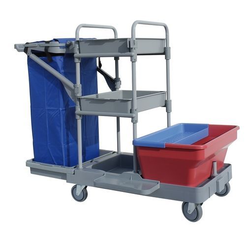 Medizinischer Wagen - STRARACE 101 - IPC - Reinigung / mit Platte / mit Beutel