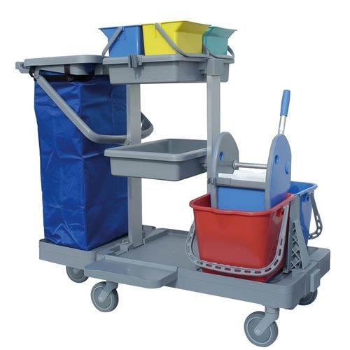 Medizinischer Wagen - ANTARES A - IPC - Reinigung / mit Platte / mit Eimer