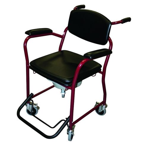 Garderobenstuhl mit Armlehnen - Candy 250 - HMS-VILGO - mit Eimer / auf Rollen / ergonomisch