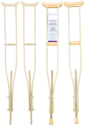 Achselgehstütze - Airgo® Laminated Wood - AMG Medical - Erwachsene / höhenverstellbar
