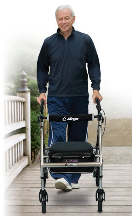 Rollator mit 4 Rädern - Airgo® Adventure™ 8 Lightweight - AMG Medical - mit Sitz / zusammenklappbar