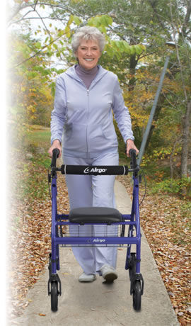 Rollator mit 4 Rädern - Airgo® Lightweight - AMG Medical - mit Sitz