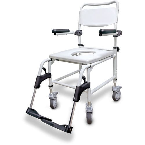 Garderobenstuhl mit Armlehnen - Zorbi™ - AMG Medical - mit Eimer / auf Rollen