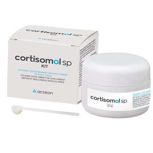Zahnmedizinisches Material / für Wurzelkanalfüllung - Cortisomol&trade; SP - ACTEON GROUP - endodontisch / Pulver / röntgendicht
