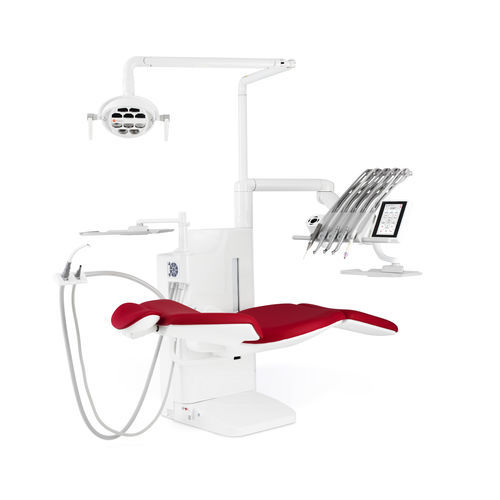 Dentaleinheit mit elektrisch bedientem Stuhl - K2 EVO.2 - Airel-Quetin - mit flexiblem Kopfstück / mit Intraoralkamera / mit Instrumententräger