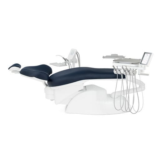 Dentale Behandlungseinheit / mit elektrisch bedientem Stuhl - PE9 Side - Airel-Quetin - beidhändig / mit Intraoralkamera / mit Instrumententräger
