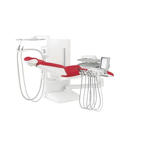 Dentaleinheit mit elektrisch bedientem Stuhl - K2 NEO.2 - Airel-Quetin - mit flexiblem Kopfstück / mit Intraoralkamera / mit Instrumententräger