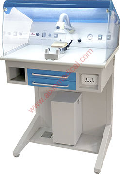 Arbeitsplatz für Dentallabors / mit Licht - AX-JT5 - Aixin Medical Equipment Co.,Ltd   - mit Haube / automatisch