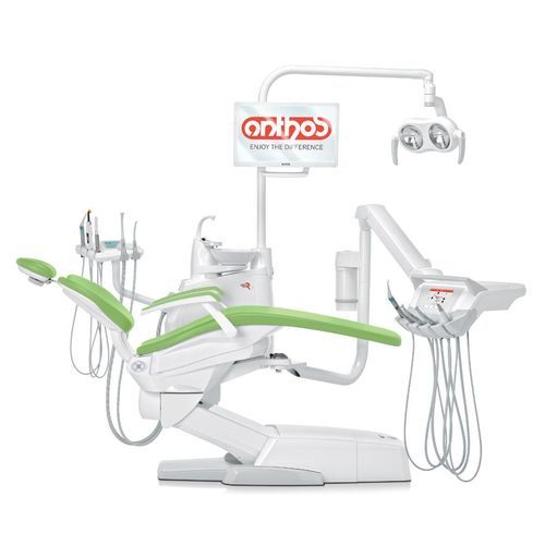 Dentale Behandlungseinheit / mit elektrisch bedientem Stuhl - R7  - Anthos   - beidhändig / mobil / mit Monitor