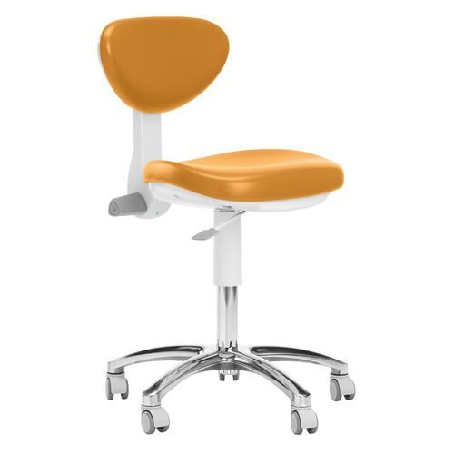 Dentalhocker - S7 - Anthos   - höhenverstellbarer / auf Rollen / mit Rückenlehne
