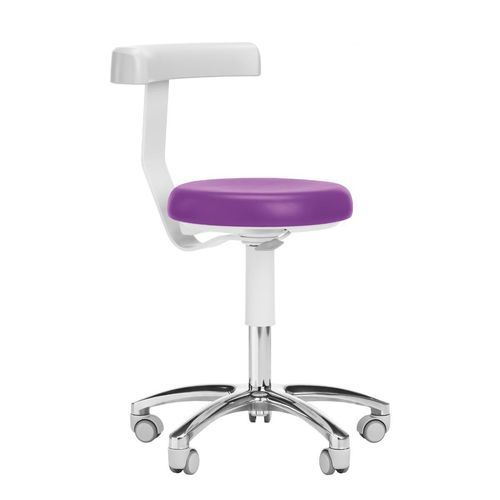 Dentalhocker - S8 - Anthos   - höhenverstellbarer / auf Rollen / mit Rückenlehne