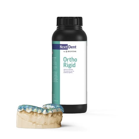 Zahnmedizinisches Material / Harz - Ortho Rigid - 3D Systems - für therapeutische Schienen / für 3D-Druck / transparent