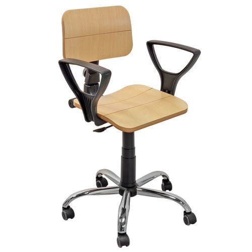 Hocker für Dentallabor - P-DAT/AL - ARIES MEDICAL Srl - höhenverstellbar / drehbar / pneumatisch
