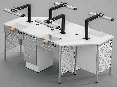 Arbeitsplatte für Labor / Dental - XL - ISLAND_02 - ARIES MEDICAL Srl - freistehend