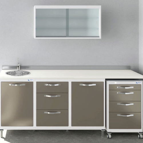 Schrank für zahnärztliche Instrumente - FOCUS - ASTRA MOBILI METALLICI   - für Zahnarztpraxis / mit Regal / mit Tür