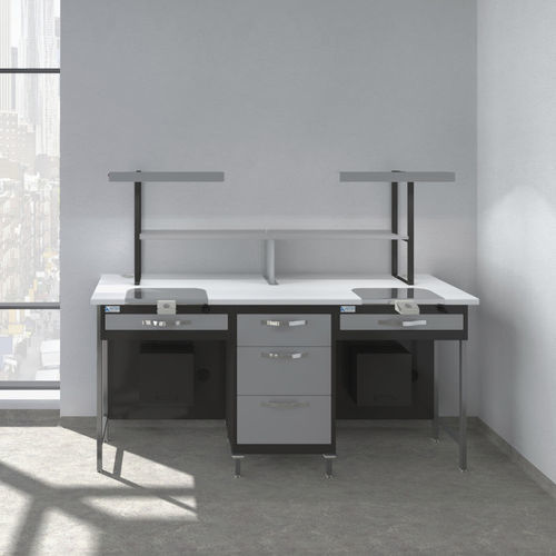 Arbeitsplatz für Dentallabors / mit Licht - FOCUS  - ASTRA MOBILI METALLICI   - modular / Edelstahl