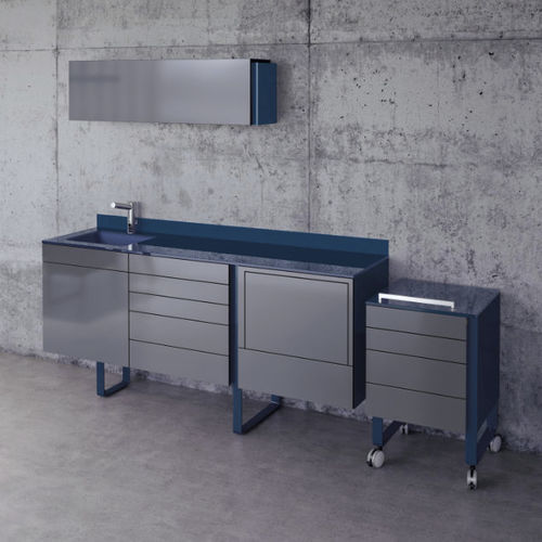 Schrank für zahnärztliche Instrumente - Code 2 - ASTRA MOBILI METALLICI   - für Zahnarztpraxis / mit Regal / mit Tür