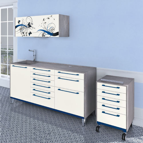 Schrank für zahnärztliche Instrumente - Decus - ASTRA MOBILI METALLICI   - für Zahnarztpraxis / mit Regal / mit Tür