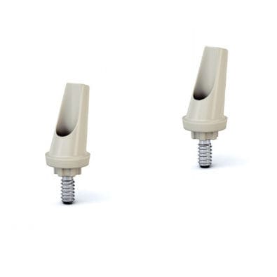Implantat-Abutment / PEEK - CERALOG® - CAMLOG Biotechnologies - mit Innenverbindung / gewinkelt / Schrauben
