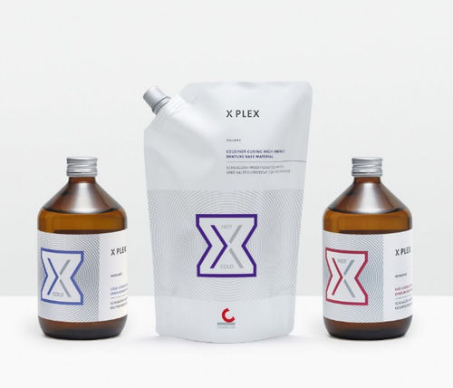 Zahnmedizinisches Material / Harz - XPLEX - Candulor - gingival / zur Herstellung von Zahnprothesen / Pulver