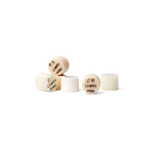 Zahnmedizinisches Material / Glaskeramik - Livento® press - Cendres+Métaux SA   - Lithiumdisilikat / für Dentalinlays / für Dentalonlays