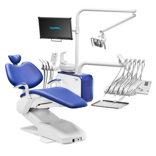 Dentaleinheit mit elektrisch bedientem Stuhl - Model One - DIPLOMAT DENTAL s.r.o. - mit flexiblem Kopfstück / kompakt / mit Monitor