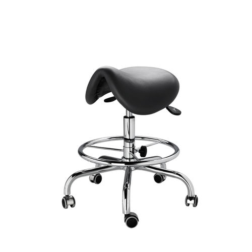 Dentalhocker - D 10L - DIPLOMAT DENTAL s.r.o. - auf Rollen / sattelförmig / schwarz