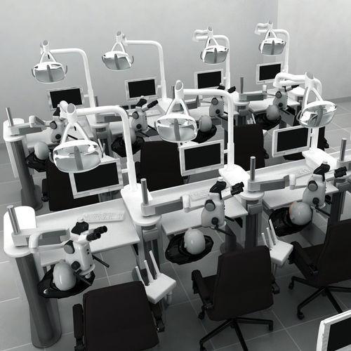 Arbeitsplatz für Dentallabors / Ausbildung - EDU  - COPEGA s.r.l.   - mit Licht / mit Monitor / mit Patientensimulator