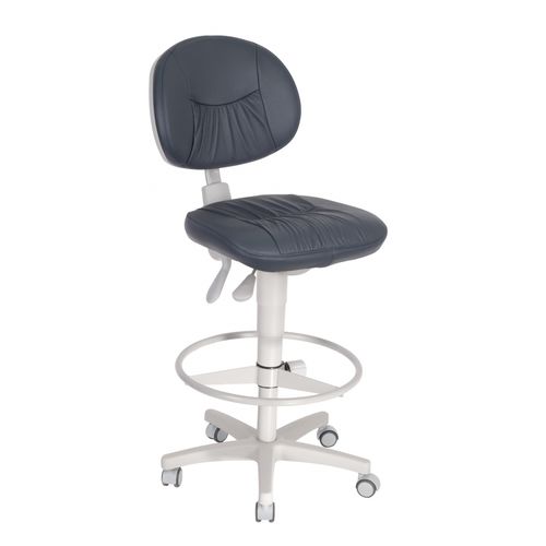 Dentalhocker - Professional II - DABI ATLANTE - höhenverstellbarer / mit Rückenlehne / auf Rollen
