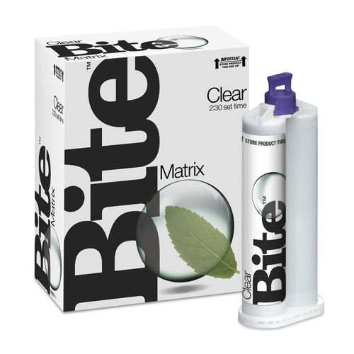 Zahnmedizinisches Material / Vinyl-Polysiloxan - Clear Bite® - DenMat Holdings - zur Dentalrestaurierung / transparent / lichtdurchlässig