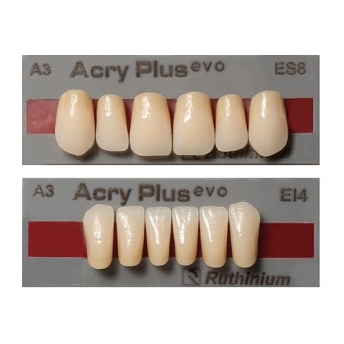 Acrylzahnprothese - Acry Plus EVO - Ruthinium Group - für Vorderzähne / für Seitenzähne