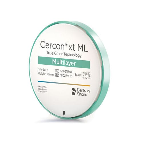 Zahnmedizinisches Material / Zirkonoxid - Cercon xt ML - DENTSPLY MAILLEFER - Zirkonium / Fräs / lichtdurchlässig