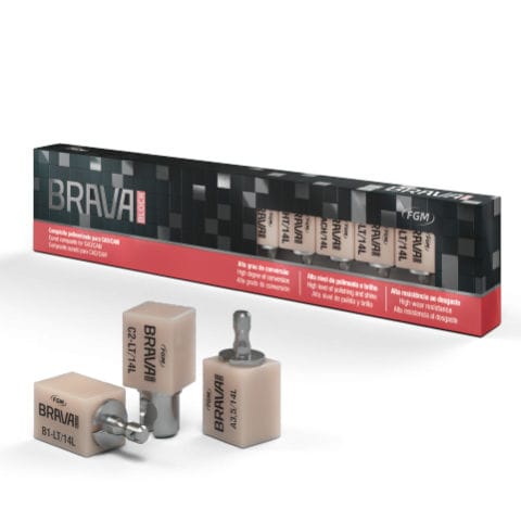 Zahnmedizinisches Material / Glaskeramik - BRAVA BLOCK - FGM Dental Products - Verbundwerkstoff / Fräs / für Seitenzähne