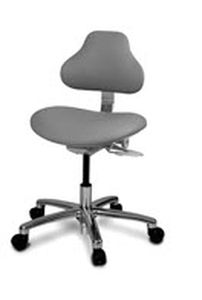 Dentalhocker - Deluxe 6126C - Forest Dental   - höhenverstellbar / mit Rückenlehne / auf Rollen