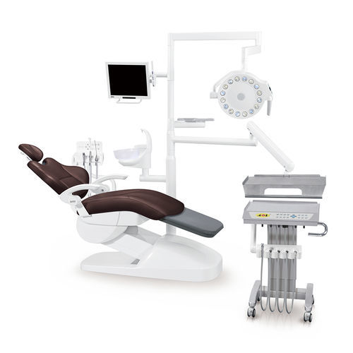 Dentale Behandlungseinheit / mit Stuhl - AL-398HB - Foshan Anle Medical Apparatus - mit flexiblem Kopfstück / mit Monitor / mit Hygienesystem