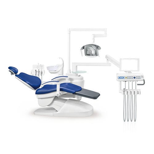 Dentale Behandlungseinheit / mit Stuhl - AL-398HF - Foshan Anle Medical Apparatus - mit flexiblem Kopfstück / mit Hygienesystem / mit Instrumententräger