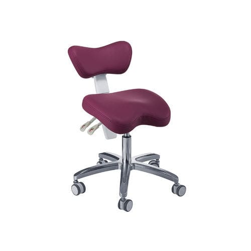 Dentalhocker - 338D  - Foshan Anle Medical Apparatus - höhenverstellbar / mit Rückenlehne / auf Rollen