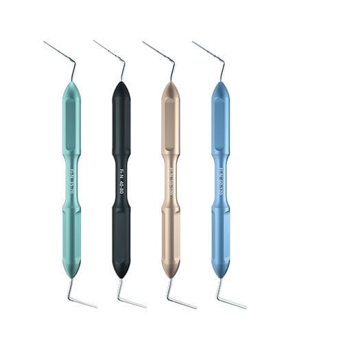 Doppelter Dentaler Stopfer - Fi-N DTE - Guilin Woodpecker Medical Instrument Co., Ltd.   - zur Dentalrestaurierung / Edelstahl / NiTi