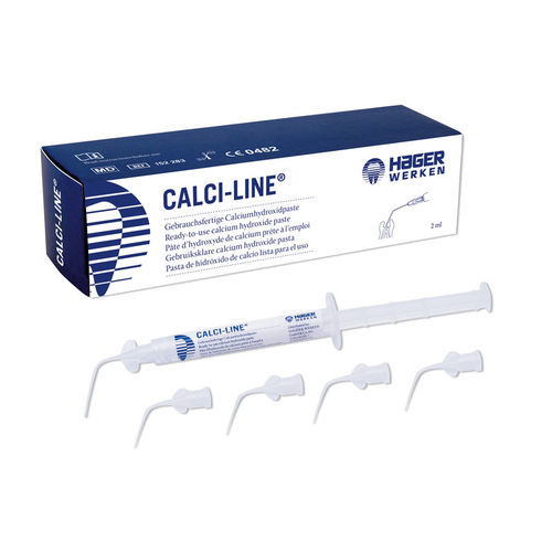 Zahnmedizinisches Material / Kalziumhydroxyd - Calci-Line® - Hager & Werken - zur Dentalrestaurierung / für Wurzelfüllung / Paste