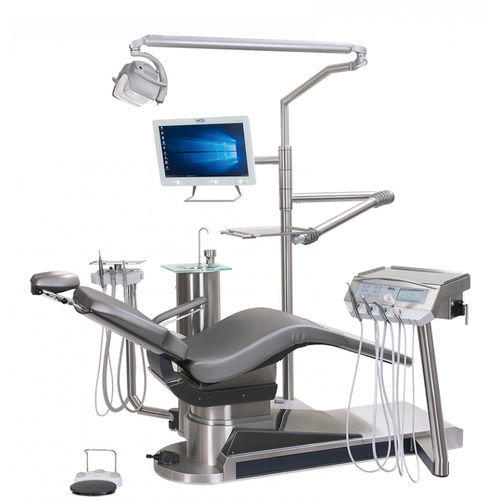 Dentale Behandlungseinheit / mit Stuhl - D2-EP - DKL CHAIRS GmbH - kompakt / mit flexiblem Kopfstück / mit Monitor