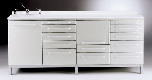 Abstellschrank - BIJOU - edarredo. - für zahnärztliche Instrumente / für Zahnarztpraxis / mit Waschbecken